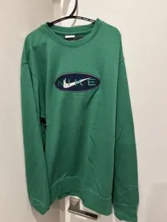 【値引き可】NIKE スウェット トレーナー グリーン 刺繍ロゴのサムネイル