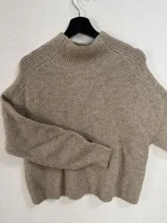 ロペピクニック ベージュ ハイネック ニットセーター 長袖