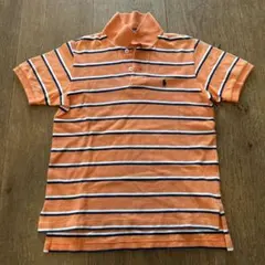 お値下げ！オレンジ ストライプ ポロシャツ