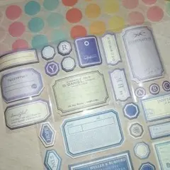 海外ラベルシール マステ素材ドットシール