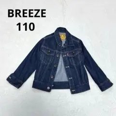 美品❣️BREEZE デニムジャケット Gジャン キッズ 110サイズ 濃紺