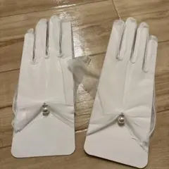 ホワイト シフォン ウェディンググローブ