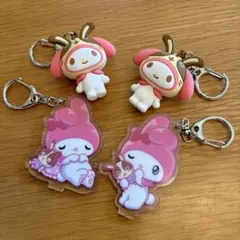 宇佐美マイメロディー ストラップ 立体ラバーキーホルダー アクリルキーホルダー