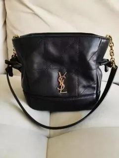YSL ブラック レザー バケットバッグ 美品 即購入OK