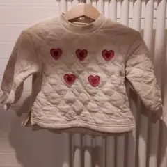 ハート刺繍入りトレーナー 80サイズ