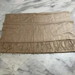 美品　ストール　ショール　カシミア　シルクベージュまもなく終了