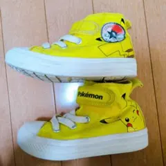 コンバース ピカチュウコラボ スニーカー キッズ マジックテープ 15センチ