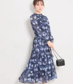 couture brooch☆チューリップ柄ワンピース
