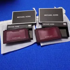 MICHAEL KORS バーガンディ 　コインカードケース2点セット
