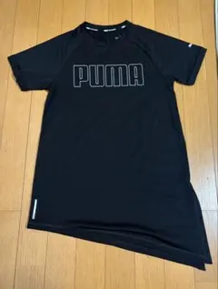 プーマ　アシンメトリー半袖Tシャツ　ブラック