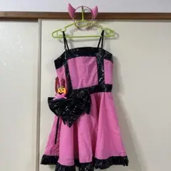 ハロウィン コスプレ衣装 ピンク 黒