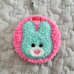 mojojojo ふわふわ缶バッジチャーム Mint うさぎ