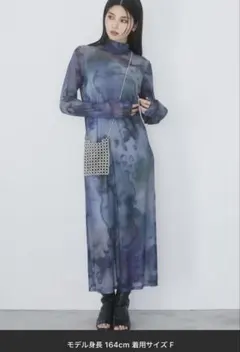 週末値下げニュアンスパターンシアーワンピース