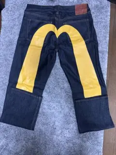 shoki様専用【極美品】EVISU 大黒 イエロー バギー ハーフ パンツ