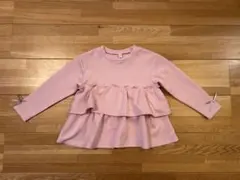 【新品試着のみ】アプレレクール 袖リボンティアードペプラムトップス110cm