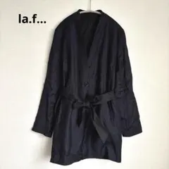 la.f… ラ エフ　リバーシブル ノーカラー ジャケット コート　ストライプのサムネイル