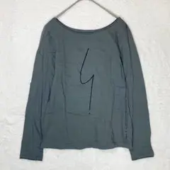 アニエスベー◆コットンシャツ/長袖カットソー 日本製 ビックプリント 薄手