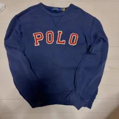 90s〜　POLO ネイビー ロゴ刺繍 スウェット