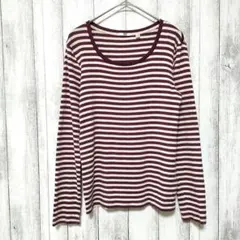 UNIQLO ユニクロ (M)　ボーダー トップス 長袖
