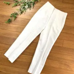 美品❤️ユナイテッドアローズ TOKYO パンツ 白　センタープレス　34 白のサムネイル