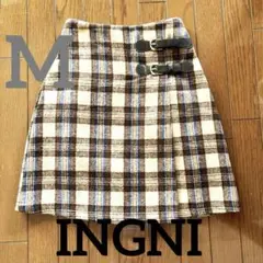 美品【INGNI 】イング　ラップスカート　巻きスカート　あったか起毛　M