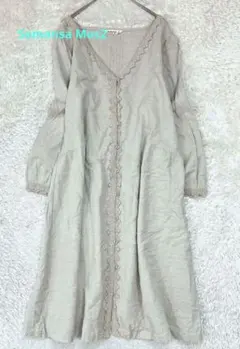 スプリングセール❀【Samansa Mos2】レース縁取りワンピース