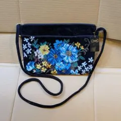 Feiler フラワー刺繍 ショルダーバッグ