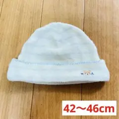 【美品】ベビー　帽子　女の子　男の子　ミキハウス　42-46cm コットン　夏