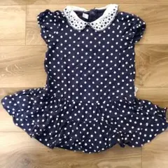 Olive des Olive ネイビー ドット柄 ワンピース 110