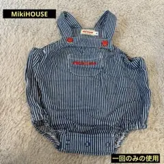 （超美品）MikiHOUSE ストライプロンパース S