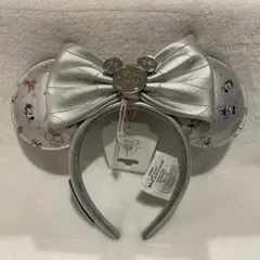 ディズニー100周年　ラウンジフライ　カチューシャ　ミッキーアンドフレンズ　総柄