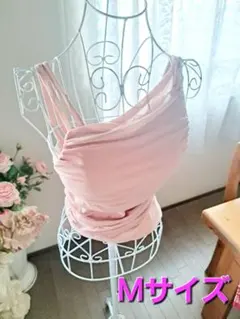 ヨガウェア☆トップス☆アシンメトリーデザイン☆ワンショルダー☆Mサイズピンク