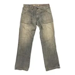 00s OLD GAP army wide fade denim