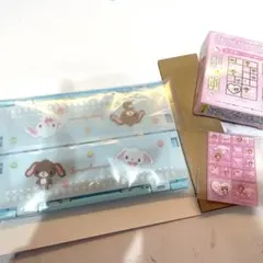 サンリオキャラクターズミニおりたたみコンテナ　ミニタイルシール　シュガーバニーズ