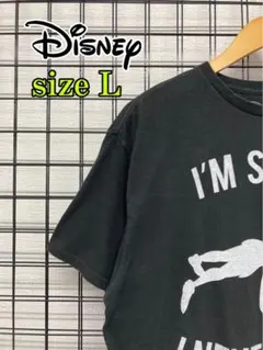 Disney ディズニー　ピーターパン　Tシャツ　ブラック　プリントTシャツ　L