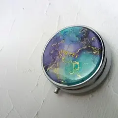 ピルケース アルコールインク　ハンドメイド