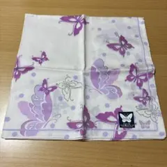 HM 蝶と水玉模様 ハンカチ