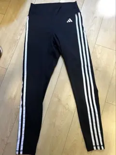 adidas ストライプ ブラック レギンス M