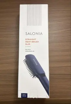 SALONIA ストレートヒートブラシ スリム ネイビー