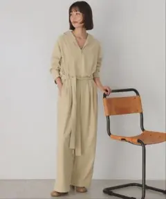 24年発売　スローブイエナ　モールスキンオールインワン　ベージュ