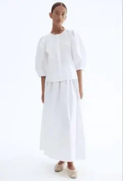 新品、タグ付き！H&M ホワイトポプリンブラウス　XS