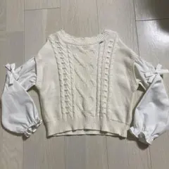 【再値下げ中！】メゾピアノ ニットベスト レイヤード風プルオーバー