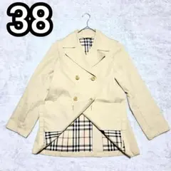 バーバリーロンドン　ベージュ ダブル　 トレンチコート 38　M　ノバチェック