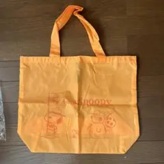 スヌーピー お買い物バッグ オレンジ エコバッグ