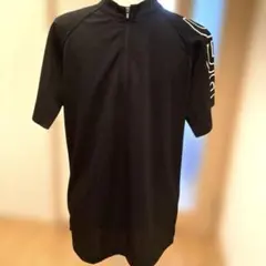 ＊PGG (パーリーゲイツ)メンズ　半袖ハーフジップ　半袖シャツ ブラック