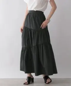 LOWRYS FARM ローリーズファーム アシメティアードスカート F 黒