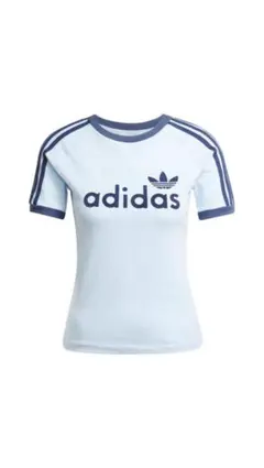 adidas リニア グラフィック カリ半袖 Tシャツ 水色 - メルカリ