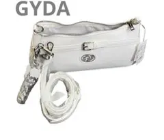 GYDA ホワイト 合成皮革 ベルトデザインbagのサムネイル