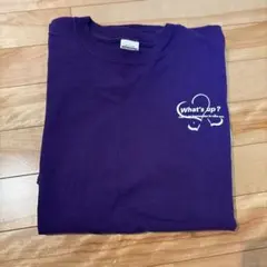 パープル ロゴ 長袖Tシャツ