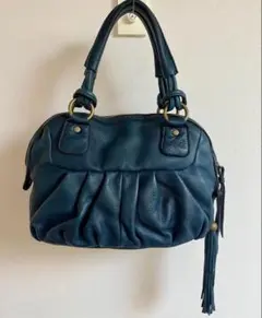 SAZABY レザートートバッグ　ネイビー